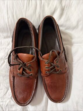 Sebago Men's Chestnut Brown Leather Boat Shoes